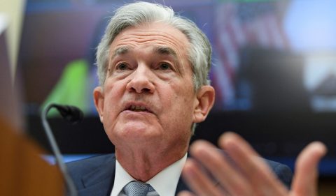 O presidente do U.S. Federal Reserve, Jerome Powell. - Foto: REUTERS/Mary F. Calvert