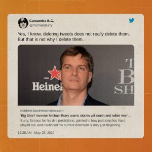 Dica do especialista: siga o perfil de Michael Burry no Twitter para boas ideias sobre o mercado financeiro