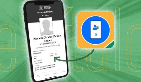 Aplicativo e-Título poderá ser usado no dia da votação. Também será possível justificar e consultar local de votação. Foto: Editoria de Arte/O Globo