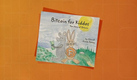 Livro ‘Bitcoin for Kiddos’, indicado para crianças e adultos, conta a história da moeda digital. (Montagem: Divulgação/Inteligência Financeira)