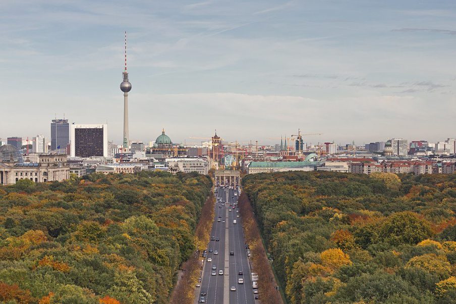 Imagem mostra uma visão panorâmica de Berlim, na Alemanha