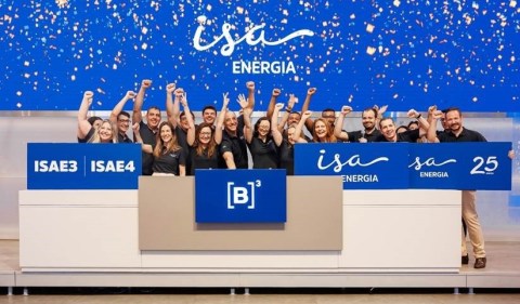 Toque de campainha da Isa Energia (ISAE4) na bolsa de valores (B3). Foto: Divulgação