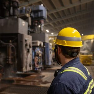 Foto de um funcionário da Gerdau (GGBR4), cujas ações estão em alta em 10/02/2025